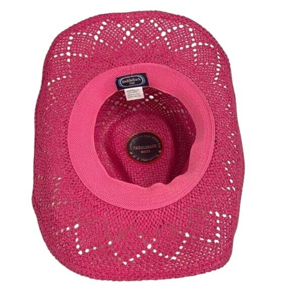 Fuchsia Beaded Cowboy Shapeable Brim Hat - Picture 4 of 4